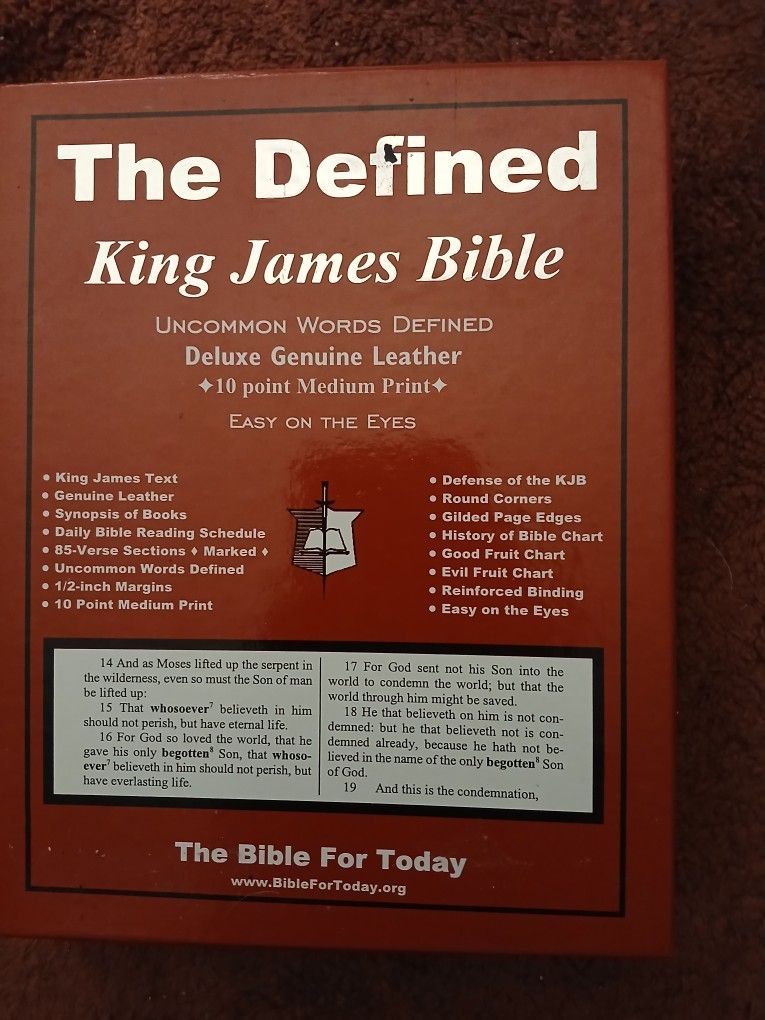 The Defined King James Bible Geuine Leather