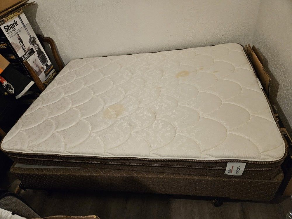 Full Size Bed Set With Metal Frame, Available August 1