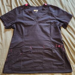 Womens Size S. Black, WonderWink Scrubs Set