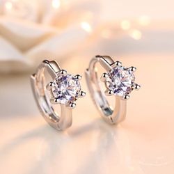 925 sterling Silver Earrings Zircon