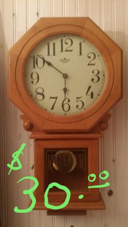 Antique Westminister wall Clock, plays melody hourly