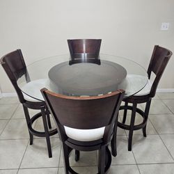 Modern Glass-top Dining Table
