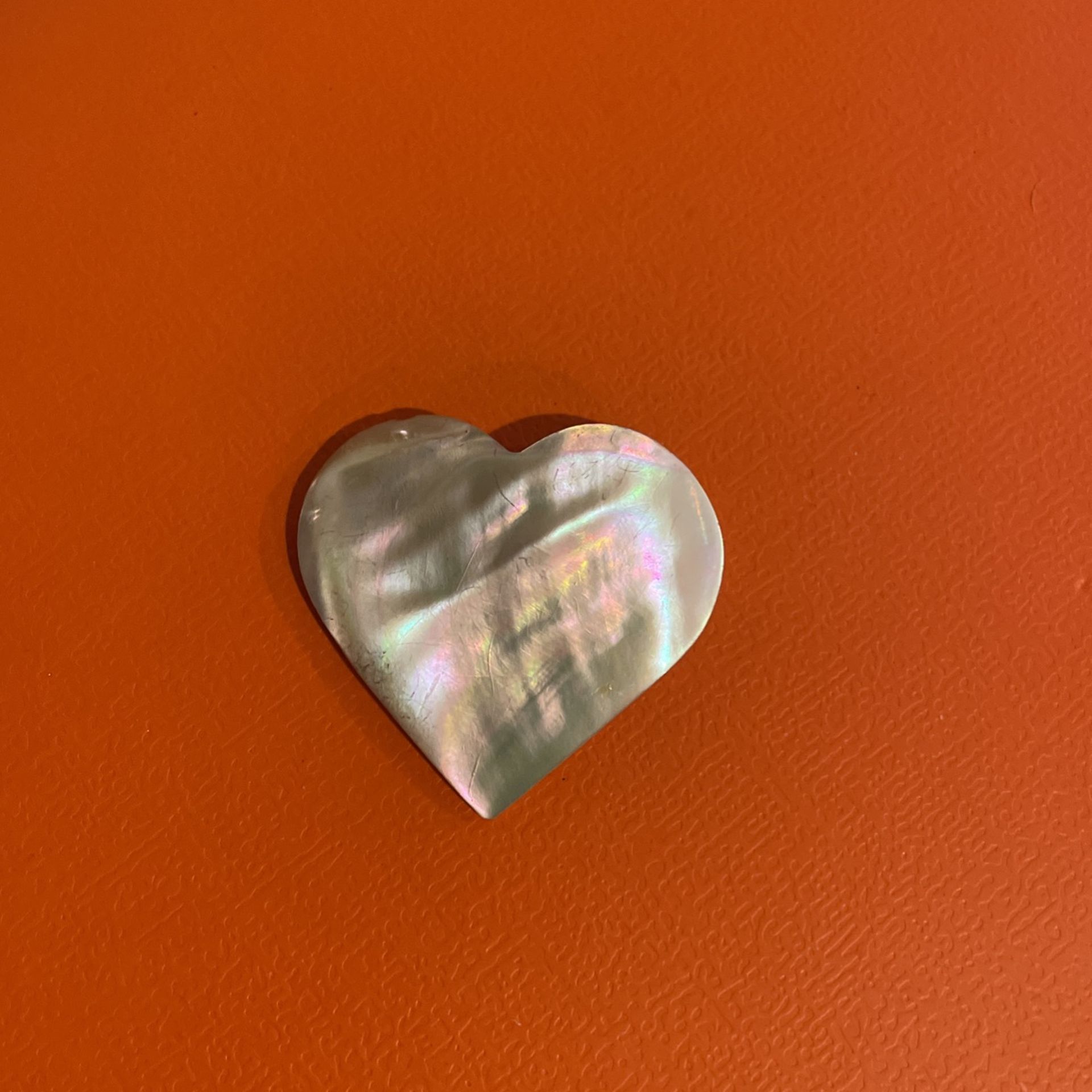 Antique Mother Of Pearl Heart Shaped Pin