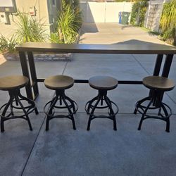 Table With Four Stools