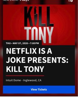 4 loft tickets included 2 parking passes kill Tony show price is for everything
