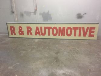 Not Sold ! Commercial outside 15 ft. sign by 3 foot tall sign cost $4000.00 not cheap ! Trade for Inclosed Trailer Ok Ehst I Got ? ok thax