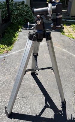 Vintage Equatorial Telescope Mount with Adjustable Aluminum Tripod