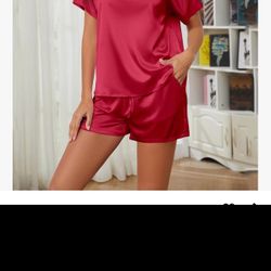 2 Piece Satin Silk Women’s Pajamas 