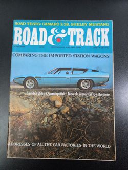 Road & Track June 1968 Magazine Lamborghini Espada Feature