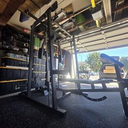 Smith Machine 2001 | Multi-Use Adj Bench | Gym Equipment | Fitness | Squat Rack | Excercise |🔴WEIGHTS AND BARBELL SOLD SEPARATELY 🔴 FREE DELIVERY 🚚