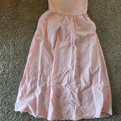 Jrs med Pretty Garden pink strapless dress Lot 119