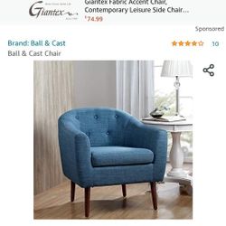 Ball & Cast HSA-6001 Barrel Chair, Blue