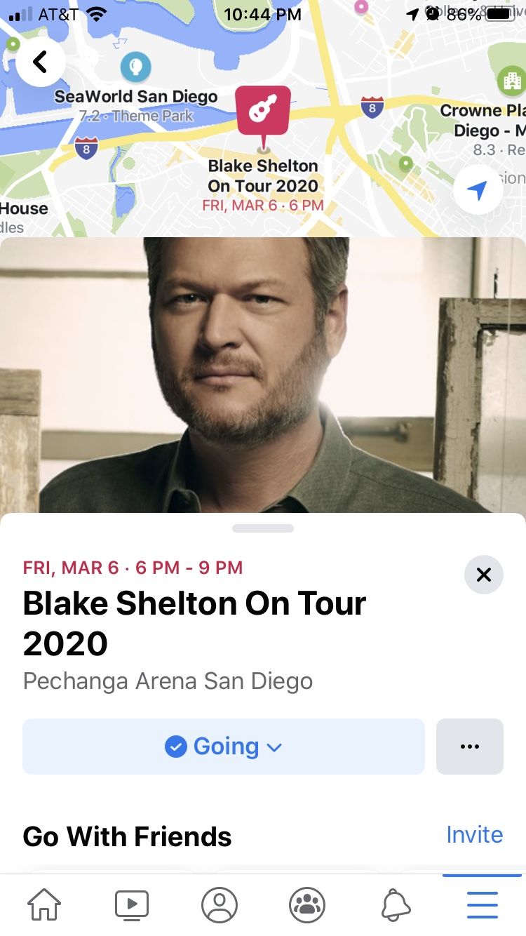 3/6 Blake Shelton Concert Tickets