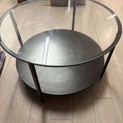 Glass/Wood Coffee Table