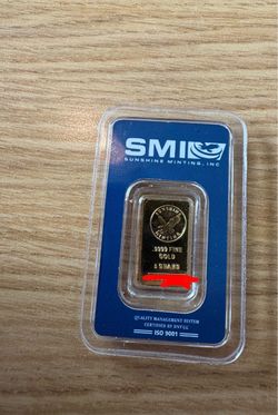 Sunshine Minting 5 Gram .9999 Fine Gold Bar