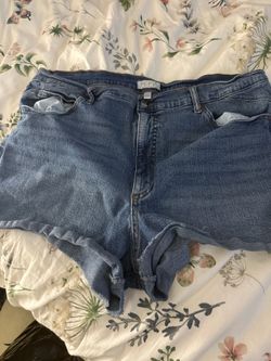 sofia by sofia vergara Distressed Medium Blue Denim Shorts