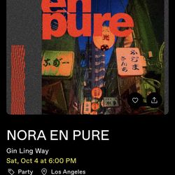 NORA EN PURE ticket 