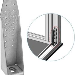 6 PCS Deck Tension Tie Bracket,11 Gauge (Thick 3 mm) Heavy Duty Holdown Bolted Supports for Shearwall,Wood Deck or Light Steel House