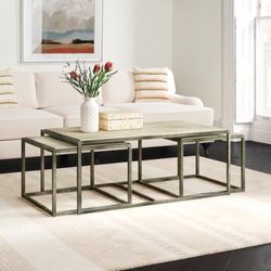 Kressley Stone Nesting Coffee Table, 3 Piece