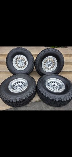 17" KMC w/  37""  BfGoodrich T/A KO2 tires