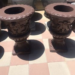New Flower Pots Made Out Of  Cement 