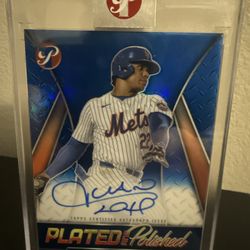 2025 Topps Pristine Juan Soto Auto /75 Blue Refractor Plated And Polished 