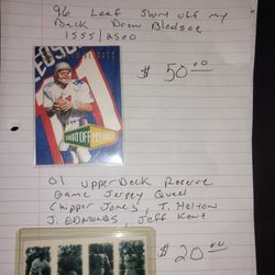 Autographed Cards And Game Worn Jersey Cards