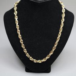 10K Yellow Gold Rope Style Chain (Length 24")