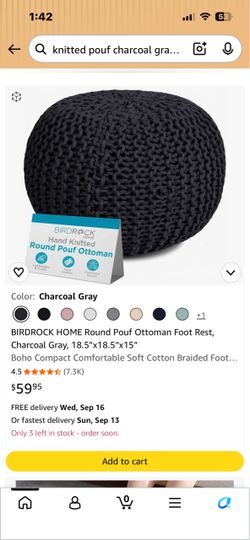 Knitted ottoman