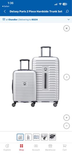 Delsey Paris 2 Piece Hardside Trunk Set (no original box packaging )