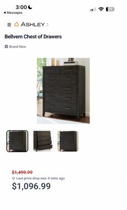 Wood dresser  6 drawer