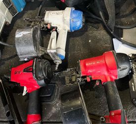 2 coil siding nailers & 1 Decking Nailer