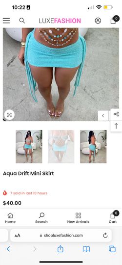 Blue mini skirt