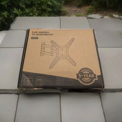 Full Motion TV Wall Mount for 26-60 Inch Flat or Curved TV up to 77 Lbs