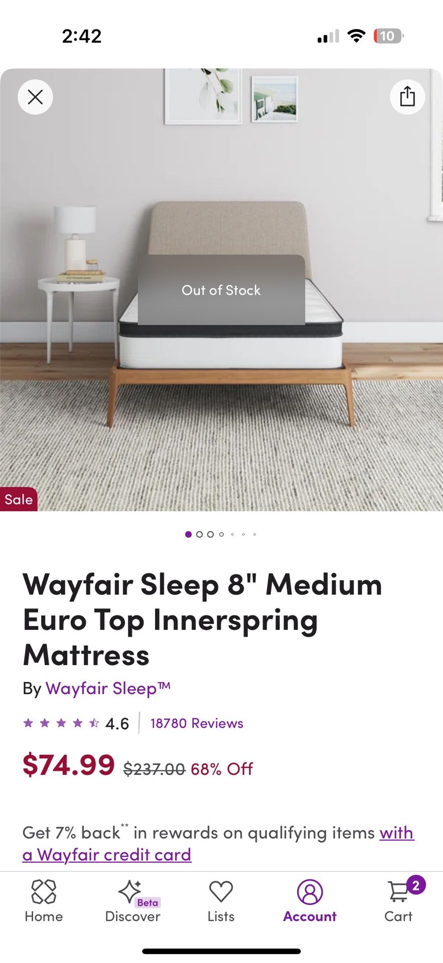 Twin mattress 