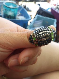 Seahawks woman's football ring