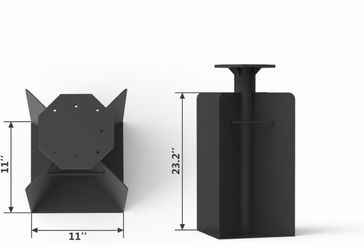 Patio Umbrella In-Ground Base, Heavy-Duty Steel Construction, 700LBS Capacity$30