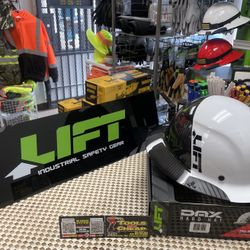 Lift Hard Hat Dax Full Brim Carbon Fiber White/Black