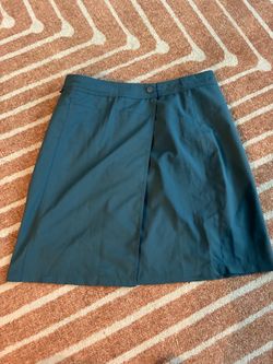 REI UPF 30+ Blue Zip Pocket Short Lined Hike Travel Sport Skort Skirt Size 4
