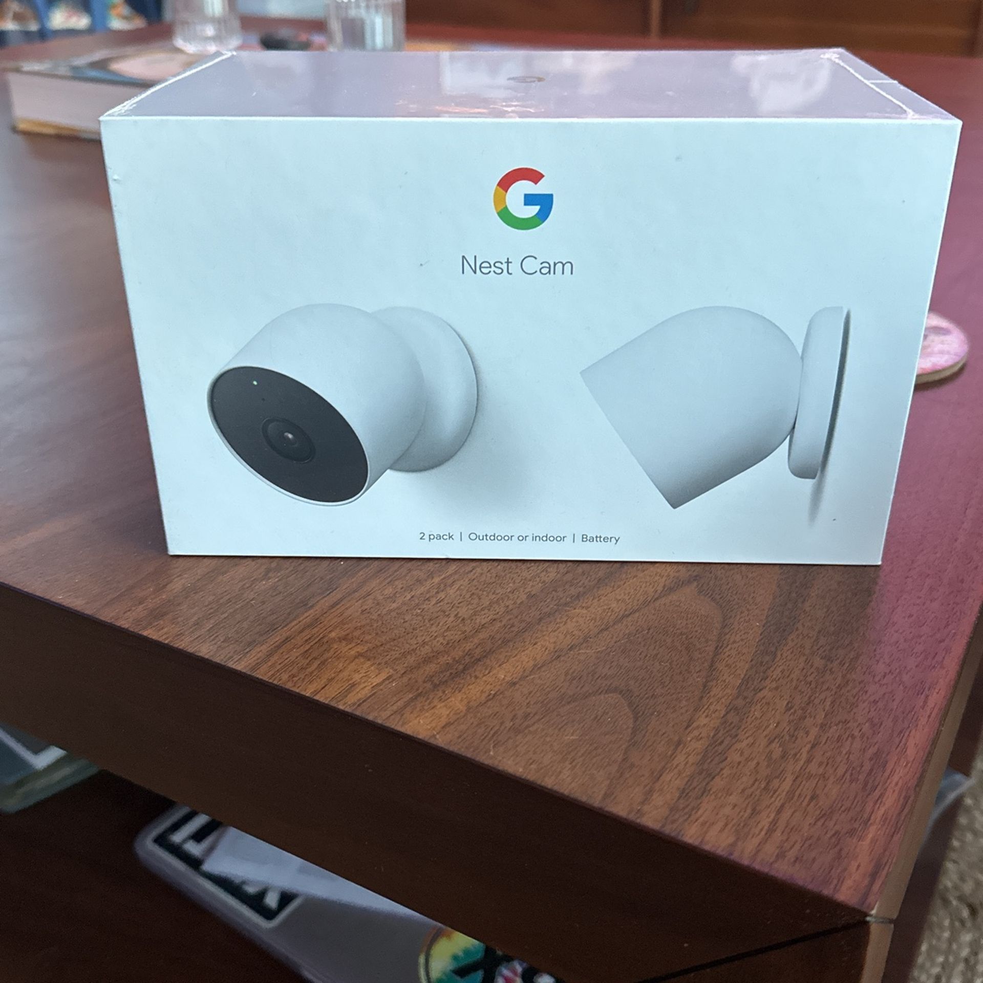 2 Pack Nest Cam | Outdoor Or Indoor | Battery