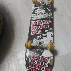 Rare Vintage Skateboard Vision Street Wear Legends Never Die Pentakill League Of
