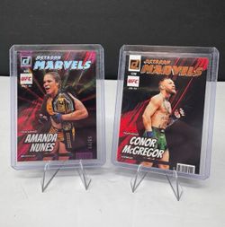 2023 UFC Octagon Marvels Lot /99 Amanda Nunes + Conor McGregor SSP Style Inserts