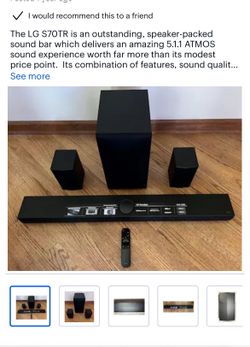 Brand New LG Home Theater sound Bar S70T
