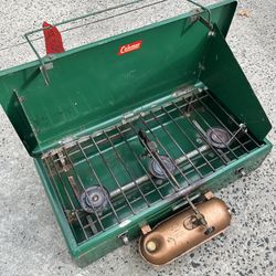 Vintage Coleman 426B 3 Burner Camp Stove TESTED & WORKING