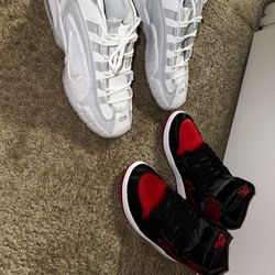AirJordan 1s Satin:Bred & AirPenny2 Pure Platinum 