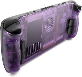 JSAUX Transparent Back Plate for Steam Deck OLED LCD Clear Case Purple Vents