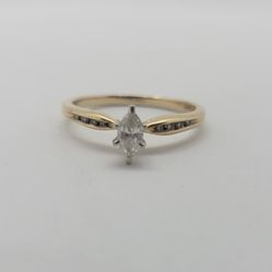 1/4 Marquise Diamond Engagement Ring