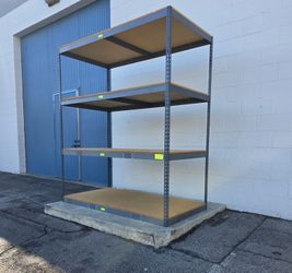 Warehouse Industrial Rack Shelving 72 in W x 48 in D Stock Supply Storage Shelves Similar To Uline And Grainger Delivery Available