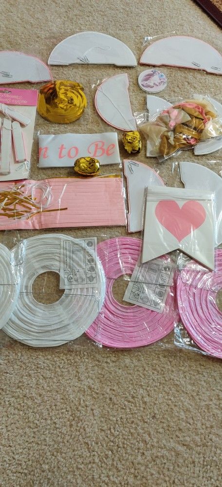 Baby Shower Decorations for Girls – Easy to Assemble – Pink, White, Gold Party Decor Set – Sweet Unicorn Theme, Ready for Hanging – Honeycomb Balls,