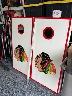 Black Hawks Cornhole Game
